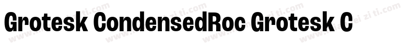 Grotesk CondensedRoc Grotesk Conden字体转换